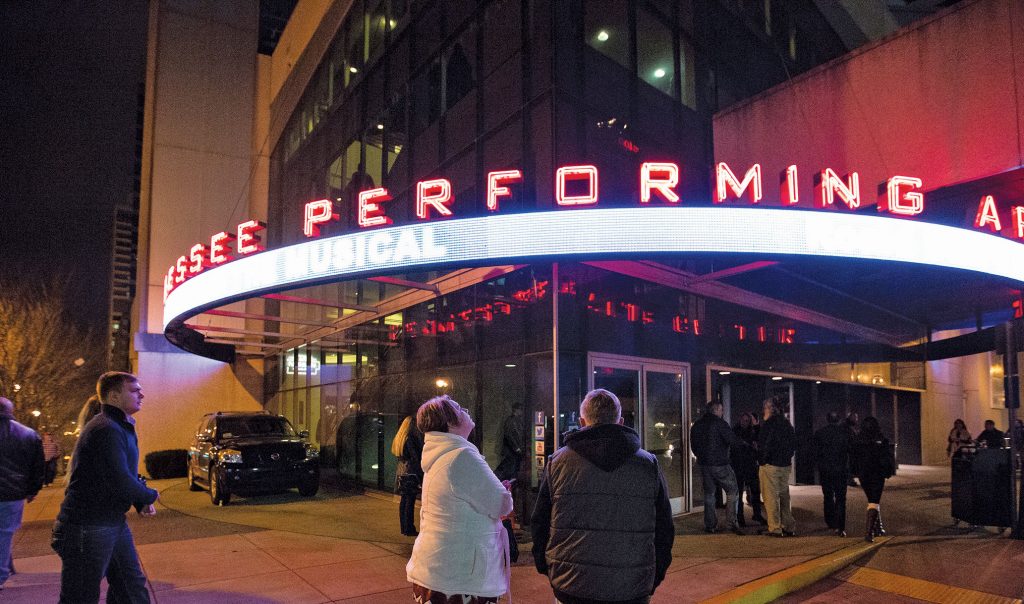 TPAC exterior at night