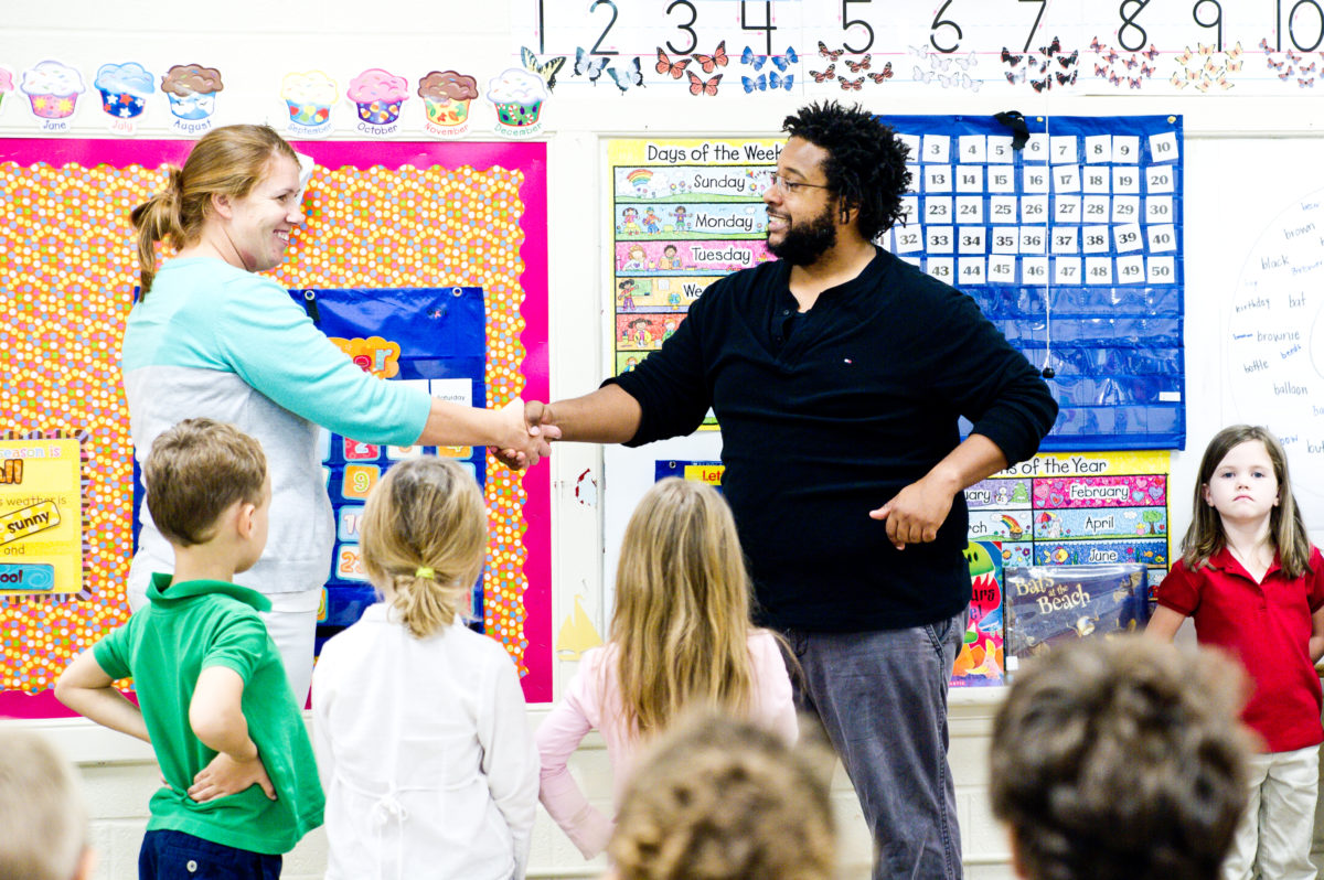 Teaching Artists shaking hands