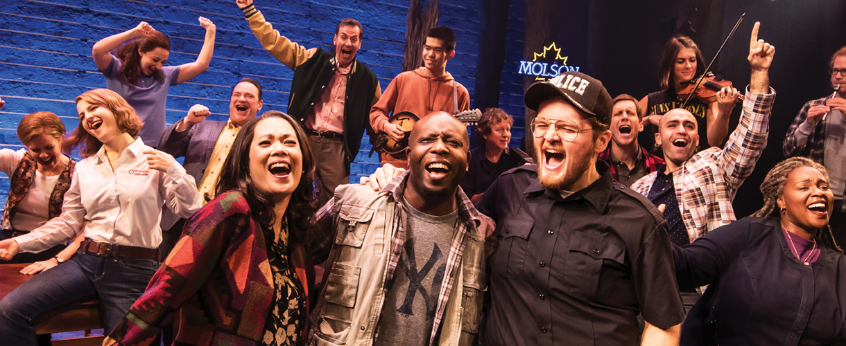 cast of Come From Away on stage